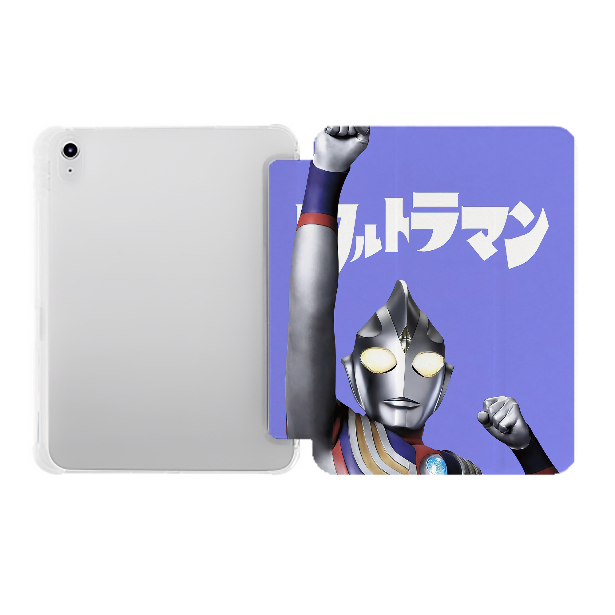 （画像用） ウルトラマン Ultraman IPad ケース ペン収納付き 三つ折りスタンド PUレザー×シリコン 対応機種9.5/10.5/10.9インチ
